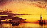 Distance Wall Art - Sunset On The Lagune Of Venice - San Georgio-In-Alga And The Euganean Hills In The Distance